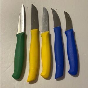 HENCKELS J.A International Accessories Paring Knife Set Multicolor Lot Of 5